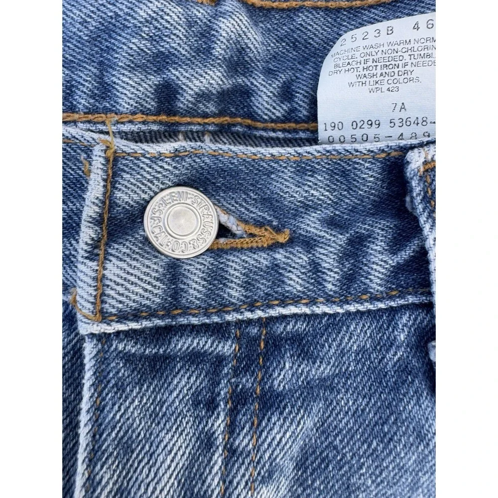 Vintage Levis Jeans Mens Size 34x32 505 Regular Fit Straight Leg Red Tab 1999